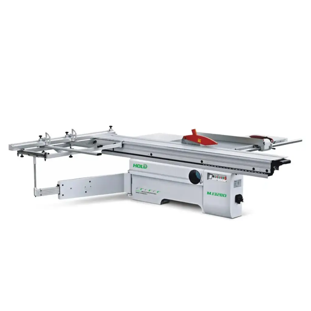 Sliding table saw D=430mm incl reinforcement bar, M=370mm,saw blade set main Z96 + scoring blade digital counter on rip fence 