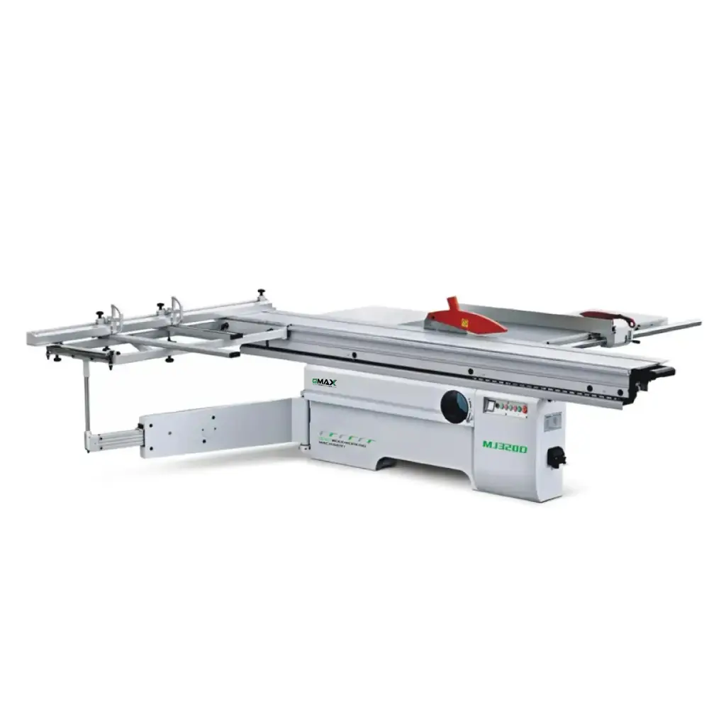 Sliding table saw D=430mm incl reinforcement bar, M=370mm,saw blade set main Z96 + scoring blade digital counter on rip fence 