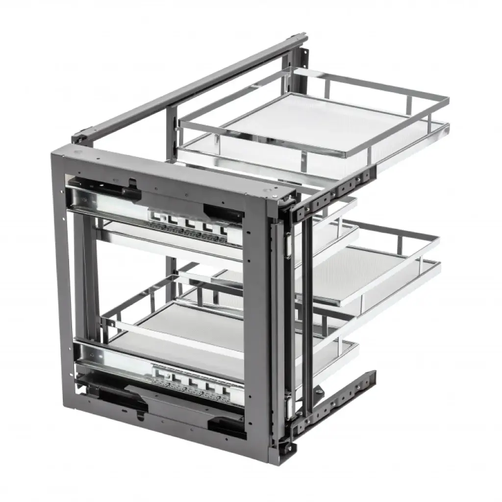 MovixPro tilting corner for cabinet 450 mm chrome, mat white