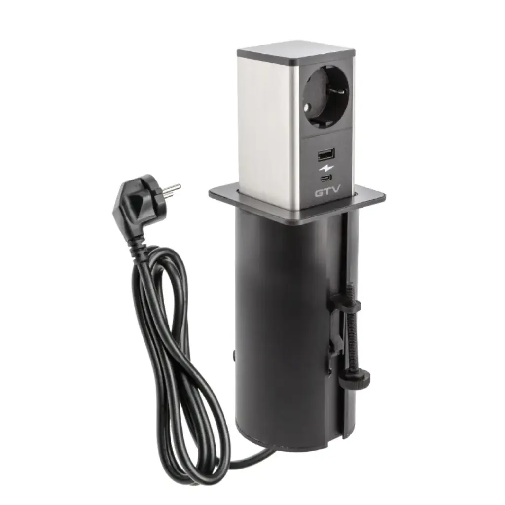 Furniture socket TOWER, Black