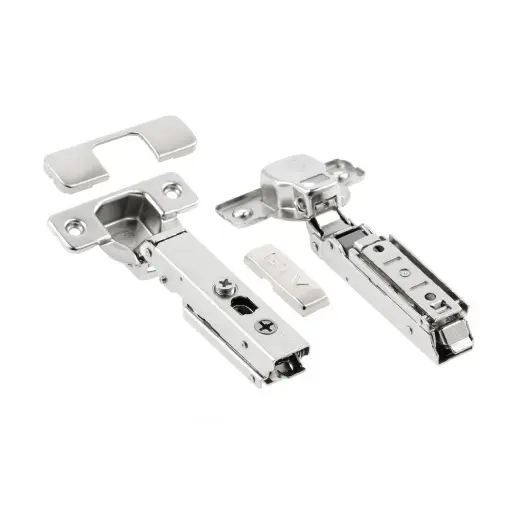 [ZM-DCHCB09-3DBEO] Hc straight hinge, screw-type arm regulation, w/out euro screws, packed in polybag with caps