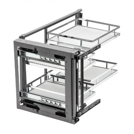 [KO-UMC450-01B] MovixPro tilting corner for cabinet 450 mm chrome, mat white